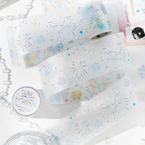 Nastro Decorativo PET Serie Dream Shimmer Effetto Luccicante Fustellato Scrapbooking Tape Per Fai Da Te Diario Adesivi Artistici