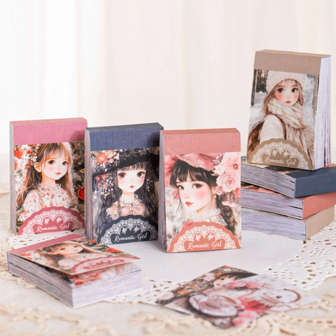 Vintage Romantisches Mädchen Chroniken Washi Papier Aufkleber Set Charakter Szene Niedliche Haustier Thema Tagebuch Dekorative Aufkleber Für Scrapbooking DIY