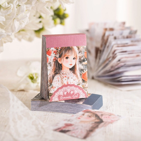 Vintage Romantisches Mädchen Chroniken Washi Papier Aufkleber Set Charakter Szene Niedliche Haustier Thema Tagebuch Dekorative Aufkleber Für Scrapbooking DIY