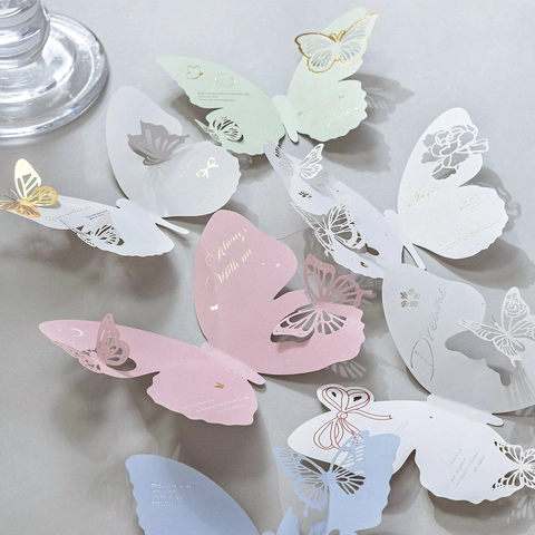 Vintage Goldprägung Hohl Schmetterling Aufkleber Für Journaling Scrapbooking Material Papier Retro Ästhetik Schreibwaren Dekor