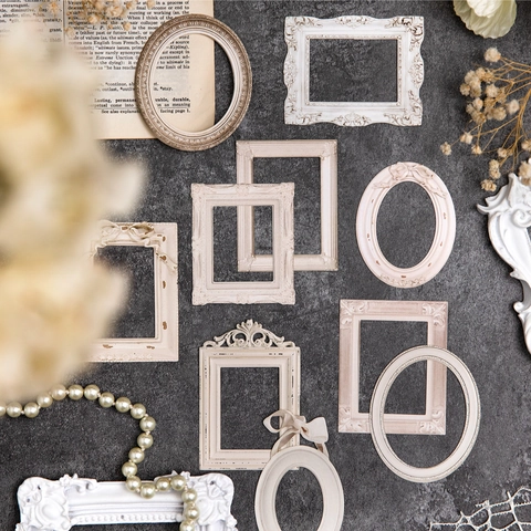 Carta per Scrapbooking Cornice Vintage in Rilievo Serie Recast Love Carte Decorative per Journaling Fai da Te