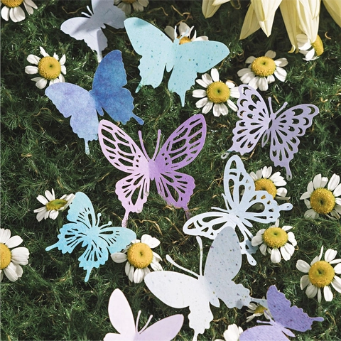 Vintage Hollow Butterfly Scrapbook Material Paper Kit Retro Laser Cut Paper For DIY Journal Planner Decoration