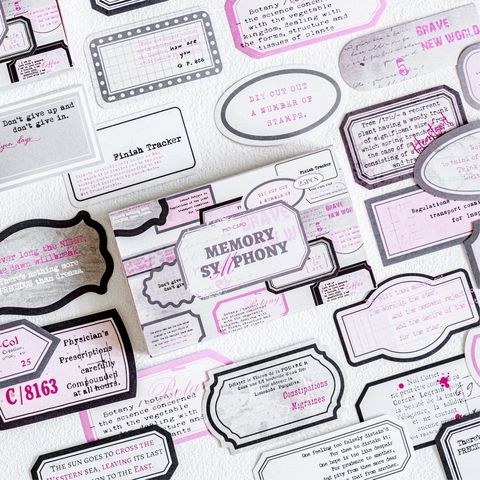 Pegatinas de Papel Vintage Retro Para Scrapbooking DIY Journaling Etiquetas Decorativas Botánico Mariposa Papelería