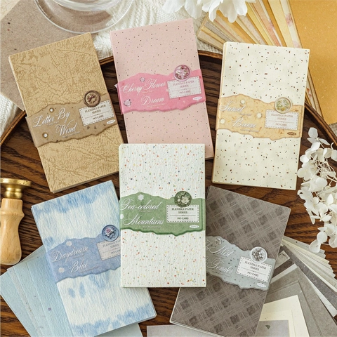 Vintage Speciaal Papier Materiaal Voor Scrapbooking Journaling DIY Decoratie Esthetische Vezeltextuur Achtergrondpapier