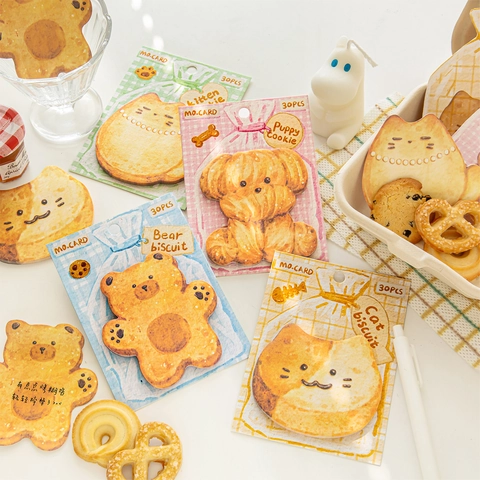 Foglietti Adesivi a Forma di Animale Carino per Scrapbooking Decorazione Fai-da-te Blocco Note a Tema Biscotto