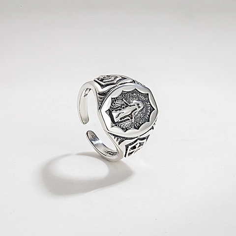 Vintage 925 Sterlingsilber Jungfrau Maria Siegelring Antik Gothic Kreuz Religiöses Band Für Damen Herren Schmuck Geschenk