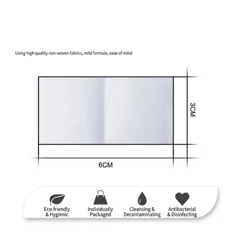 Disposable Alcohol Pads Saturated Non-woven Wipes For Jewelry Earrings Ring Cleaning Skin Disinfection Isopropyl Alcohol