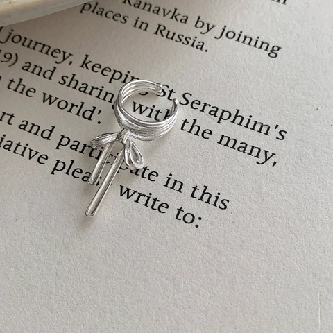 S925 Sterling Silver Bow Ribbon Ear Cuff Sweet Elegant Non Pierced Ear Bone Clip Minimalist Fashion Jewelry For Women