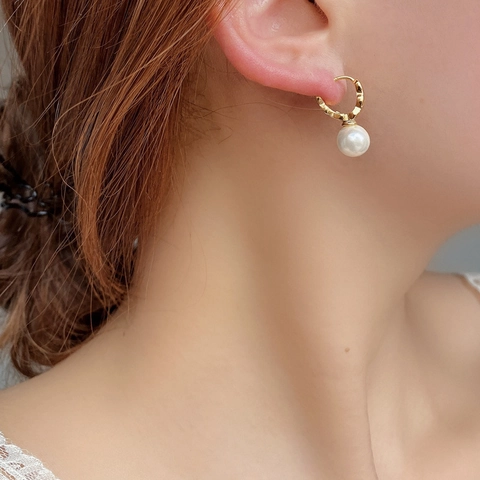 Lussuosi Orecchini a Monachella in Argento Sterling 925 con Motivo Trapuntato per Donna Orecchini Pendenti con Perle Artificiali e Strass Gioielli Vintage