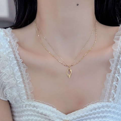 Collar con Colgante de Plata de Ley 925 Minimalista Cadena de Clavícula de Metal Mate Geométrico Retorcido para Mujer Joyería