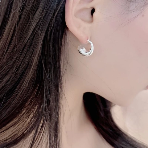 Minimalistische 925 Sterlingsilber Spiral Ohrstecker Für Damen Vintage Luxus Schwarz Weiß Achat Geometrischer Piercing Schmuck