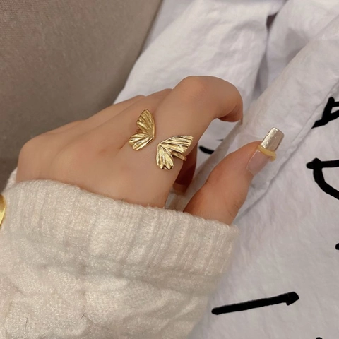 S925 Sterling Silver Butterfly Open Ring For Women Sweet Forest Style Adjustable Finger Ring Fashion Jewelry Gift