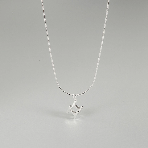 925 Sterling Silber H Buchstabe Anhänger Halskette Für Damen Minimalistischer Ins Stil Luxus Silberkette Schlüsselbein Kette