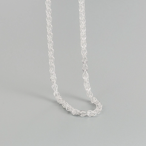 Collar Choker de Plata de Ley 925 con Cadena de Cola de Fénix Italiana para Mujer Joyería Minimalista Brillante Regalo