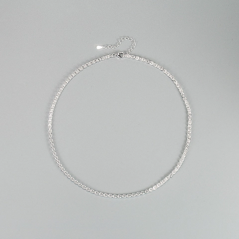 Collar Choker de Plata de Ley 925 con Cadena de Cola de Fénix Italiana para Mujer Joyería Minimalista Brillante Regalo