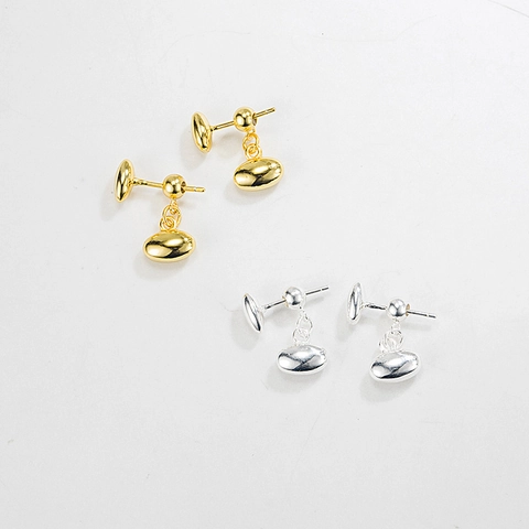925 Sterlingsilber Doppel Oval Ohrstecker Für Damen Minimalistische Nische Design Personalisierte Metallische Kalte Stil Schmuck