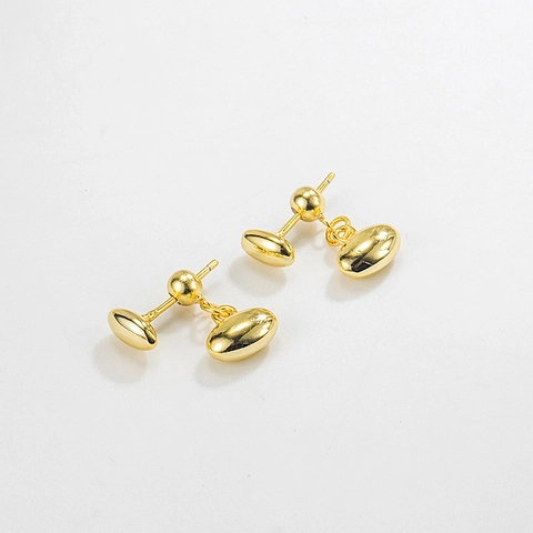 925 Sterlingsilber Doppel Oval Ohrstecker Für Damen Minimalistische Nische Design Personalisierte Metallische Kalte Stil Schmuck