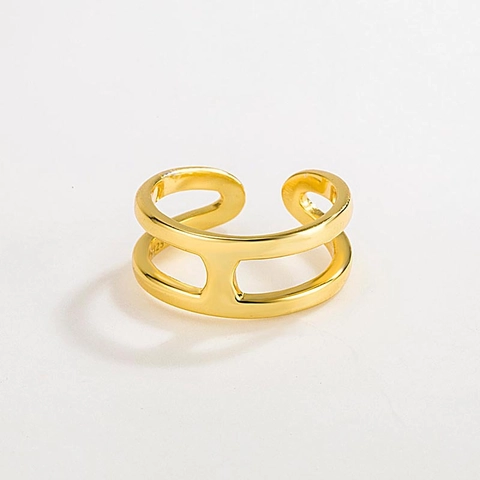 Minimalist 925 Sterling Silver H Letter Ring For Women Korean Ins Style Geometric Open Adjustable Finger Ring Fashion Jewelry