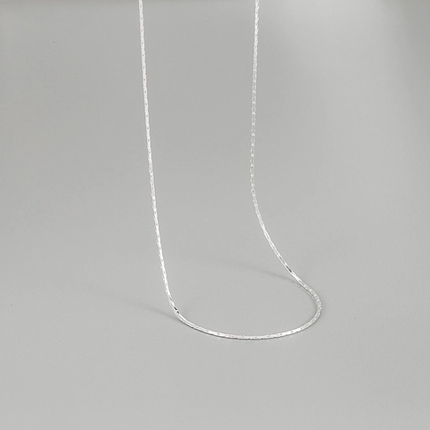 S925 Sterling Silver Bamboo Joint Thin Necklace For Women Minimalist Everyday Basic Layering Silver Chain Choker Fashion Jewelry