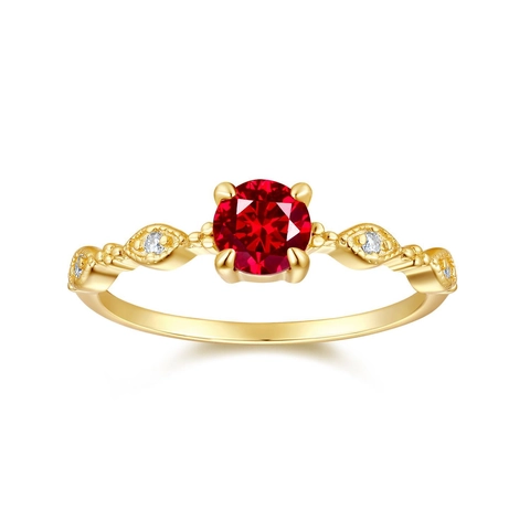 S925 Sterling Zilveren Rode Granaat Ring Vrouwen Vintage Verguld Strass Ingelegd Mode Sieraden Niche Ring Cadeau