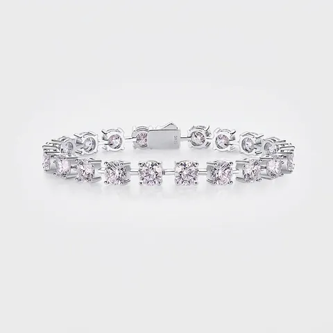Bracciale Tennis Moissanite in Argento Sterling 925 per Donna Bracciale Scintillante con Certificato Gioielleria Raffinata