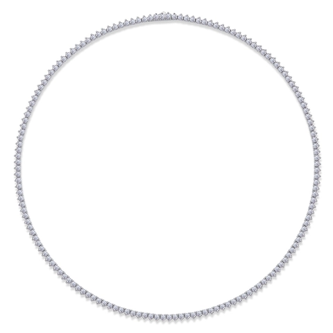 Collar de Tenis de Moissanita de Plata de Ley 925 para Mujer Estilo Francés de Alta Gama Gargantilla Geométrica Joyas de Boda Con GRA