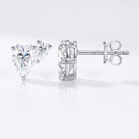 925 Sterling Zilveren Vlinder Moissaniet Oorknopjes Voor Vrouwen Eenvoudig Elegant Ingelegd Moissaniet Sieraden Cadeau Voor Dagelijks Gebruik
