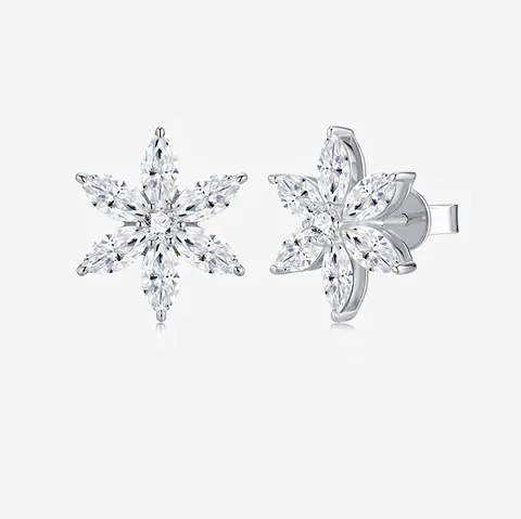 925 Sterling Zilveren Vlinder Moissaniet Oorknopjes Voor Vrouwen Eenvoudig Elegant Ingelegd Moissaniet Sieraden Cadeau Voor Dagelijks Gebruik