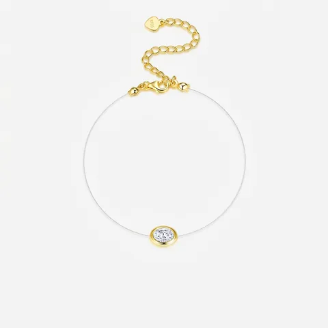 Bracciale in Argento Sterling 925 Moissanite per Donna Minimalista Corda Rossa a Mano Elegante Bracciale con Moissanite Ovale Gioielli Regalo