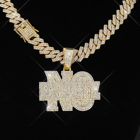Hip Hop Iced Out Runder Anhänger Panzerkette Für Damen Herren Legierung Strass Geometrischer Anhänger Schmuck Geschenk
