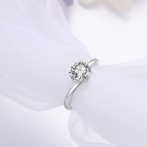 Bague Ouverte Ajustable en Argent Sterling S925 Flocon de Neige Moissanite Zirconia Élégante Bande Torsadée Bijoux de Mode Cadeau Femme