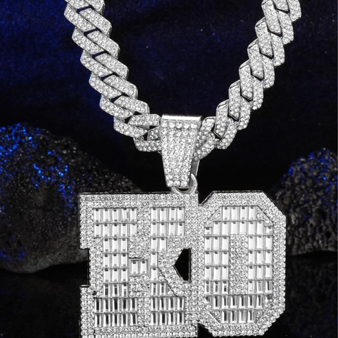 Hip Hop KO Buchstaben Anhänger Halskette Gold Silber Plattiert Legierung Strass Iced Out Panzerkette Mode Schmuck Herren Damen