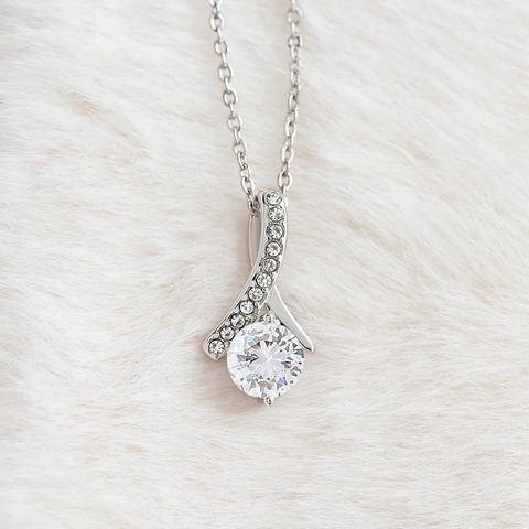 Collana con Pendente a Nodo in Argento Sterling 925 Girocollo a Nastro con Strass Luccicanti per Donna Regalo di Nozze