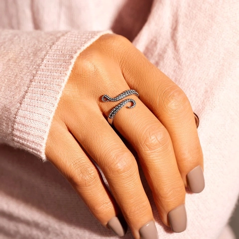 Vintage 925 Sterlingsilber Oktopus Tentakel Offener Ring Für Damen Verstellbarer Punk Gothic Meeresbiologie Stil Fingerring