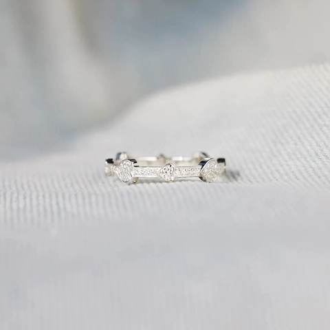 Anello in Argento Sterling 925 con Cuori Intrecciati per Donna Moda Semplice Cuori Intersecati con Strass Gioielli Regalo