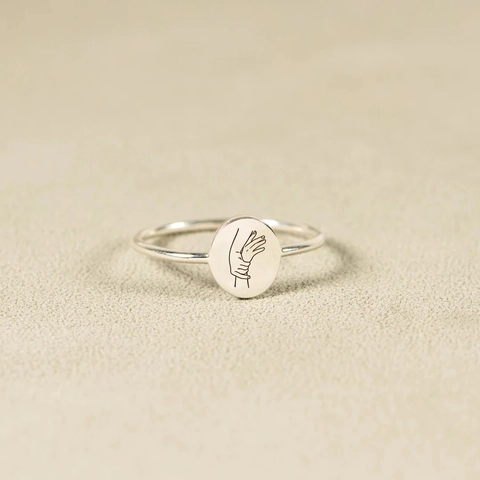 S925 Sterlingsilber Freundschaft Händchenhaltend Ring Für Damen Minimalistisch Gold Silber Plattiert Elegant Mode Finger Schmuck Geschenk