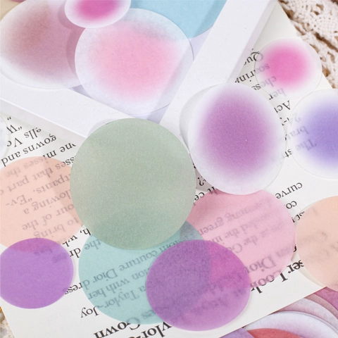 Retro Story Washi Polka Dot Stickers Encounter Series Vintage Semi Transparent Round Journaling DIY Decorative Stickers