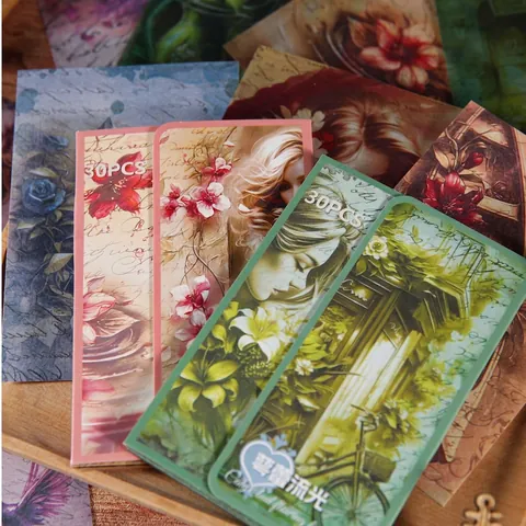 Vintage Scrapbook Material Papier Serie Flowery Years Charakter Blumen Thema Dekorationspapier Für DIY Journaling Basteln