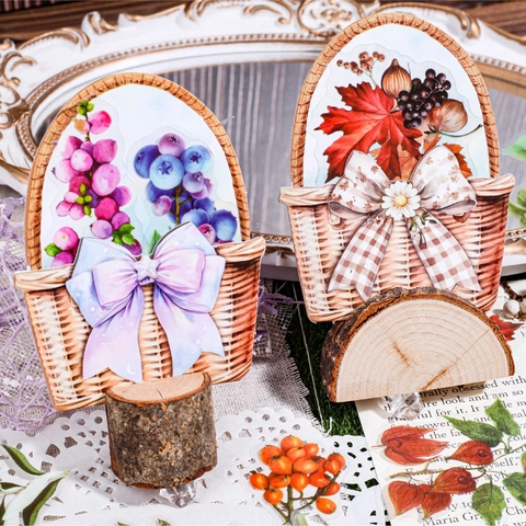 Serie Frutti Botanici Retrò Adesivi Impermeabili Trasparenti in PET Per Journaling Scrapbooking DIY Decalcomanie Decorative