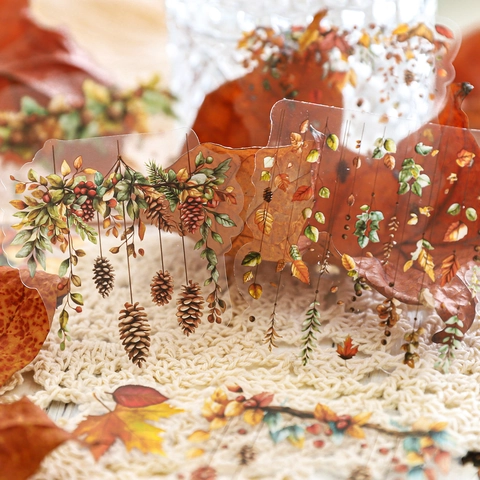 Vintage Botanical Scenery PET Stickers Nature Voice Series Transparent Decorative Scrapbooking Planner Diary DIY Material Stickers