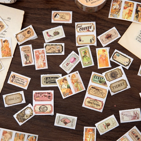 Vintage Retro Washi Tape Retro Everyday Series Scrapbooking Decorative Paper Stickers For Journaling DIY Arts Crafts
