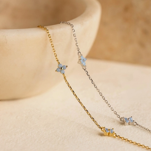 S925 Sterling Silver Flower Clover Bracelet For Women Minimalist Fashion Zirconia Inlaid Adjustable Chain Bracelet Elegant Jewelry Gift