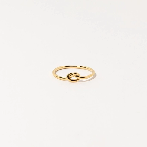 Anello Nodo d'Amore in Argento Sterling 925 per Donna Minimalista Placcato Oro Nodo Infinito Anello Dito Gioielli Moda Regalo