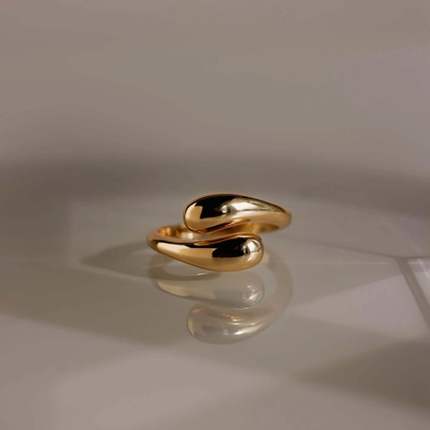 S925 Sterlingsilber Unregelmäßiger Hug Ring Für Damen Minimalistisch Verstellbar Vergoldet Flüssige Linie Offener Ring Mode Schmuck