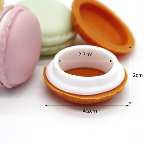 Portagioie a Forma di Macaron Mini Custodia Portatile in Plastica per Anelli Orecchini Organizzatore di Pillole Contenitore per Accessori da Viaggio