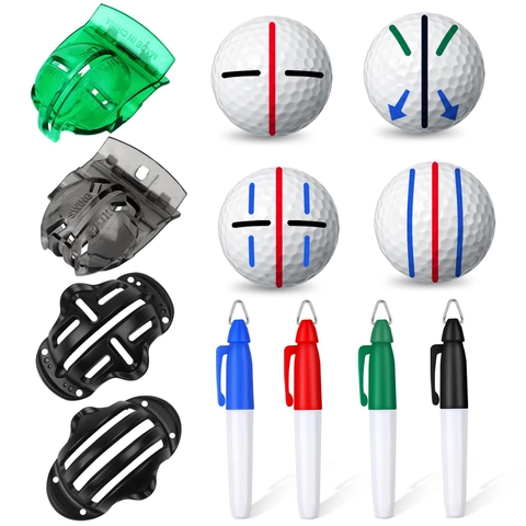 Strumento Professionale Di Allineamento Per Palline Da Golf Inclusi Modelli E Penne Colorate Per Allenamento Sportivo