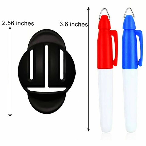 Golf Ball Marker Set Alignment Tool Kit With Multicolor Marker Pens And Stencil Liner Clips For Golf Training Accessories