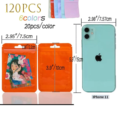 Macaron Matte Ziplock Jewelry Bags Transparent Window Storage Pouches Resealable PVC Plastic Packaging Bags For Earrings