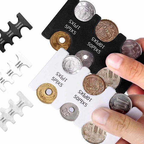 Tragbarer ABS Kunststoff Japanischer Münzorganisator Für 1-500 Yen Münzen Kompakte Mini Wallet Münzhalter Box Lagerung