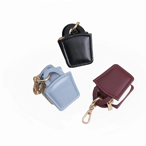 Creative Mini Jewelry Box Bag Pendant Portable PU Leather Storage Case For Earrings Rings Jewelry Accessories Keychain Charm